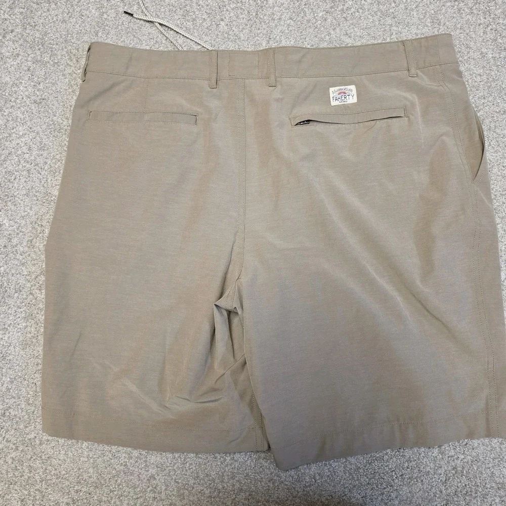 Faherty Shorts Mens 40 Tan All Day Drawstring Hybrid Chino Beach‎ Performance 9